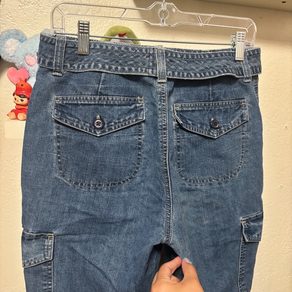 Gloria Vanderbilt y2k Cargo Capri Denim Pants Size 8 - Picture 8 of 12